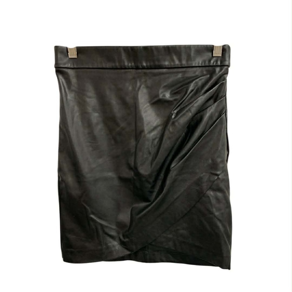 Dynamite Momo Faux Black Leather Pencil Skirt Size S